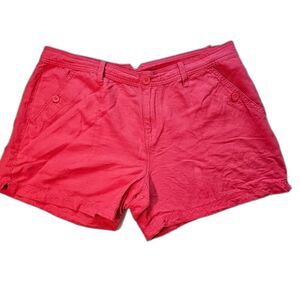 Calvin Klein Jeans Pink Linen Blend Fabric 4-Pocket Shorts sz 14